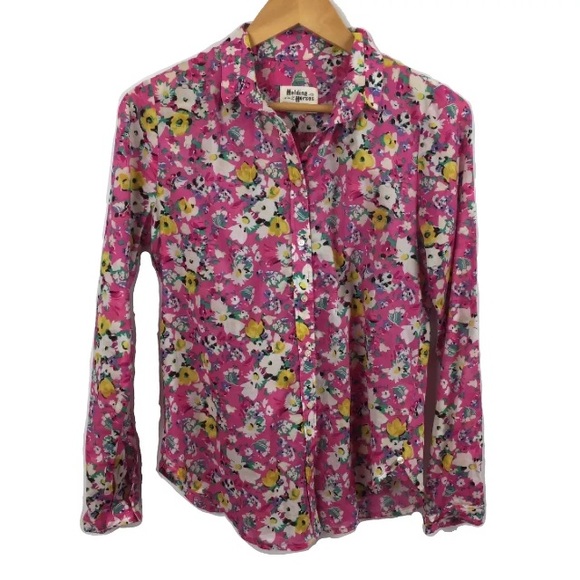 Anthropologie Tops - Anthropologie Holding Horses Floral Isla Shirt